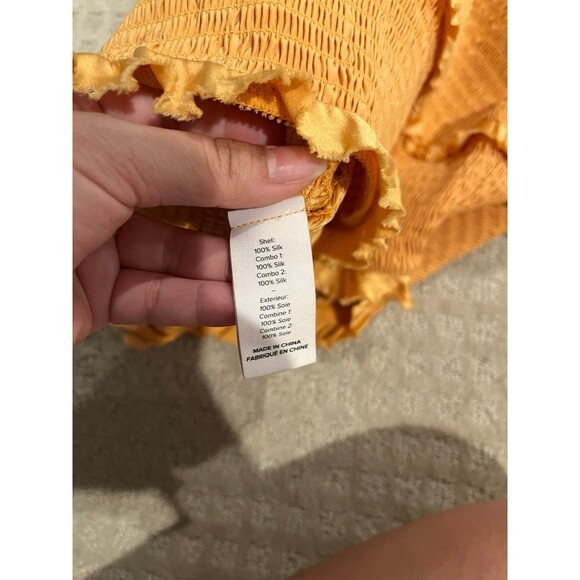 Cinq a Sept Pascal Cold Shoulder Silk Top Sienna size Small - Picture 6 of 11